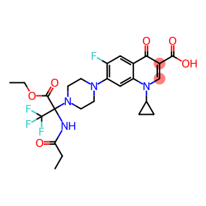 3-Quinolinecarboxylic acid, 1-cyclopropyl-7-[4-[1-(ethoxycarbonyl)-2,2,2-trifluoro-1-[(1-oxopropyl)aMino]ethyl]-1-piperazinyl]-6-fluoro-1,4-dihydro-4-oxo-