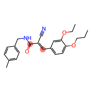 2-cyano-3-(3-ethoxy-4-propoxyphenyl)-N-(4-methylbenzyl)acrylamide