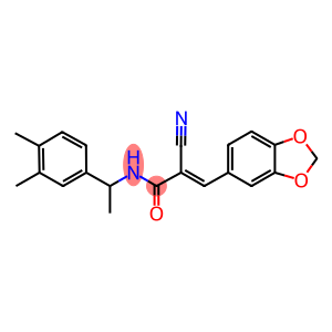 3-(1,3-benzodioxol-5-yl)-2-cyano-N-[1-(3,4-dimethylphenyl)ethyl]acrylamide