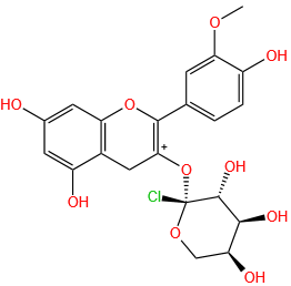 3-(alpha-L-Arabinopyranosyloxy)-5,7-dihydroxy-2-(4-hydroxy-3-methoxyphenyl)-1-benzopyrylium chloride