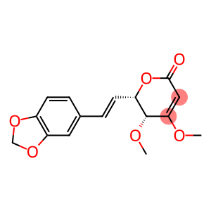 2H-Pyran-2-one, 6-[2-(1,3-benzodioxol-5-yl)ethenyl]-5,6-dihydro-4,5-dimethoxy-, [5R-[5α,6α(E)]]- (9CI)