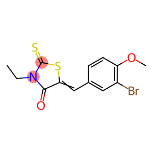 5-((3-BROMO-4-METHOXYPHENYL)METHYLENE)-3-ETHYL-2-THIOXO-1,3-THIAZOLIDIN-4-ONE