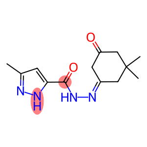 N'-(3,3-dimethyl-5-oxocyclohexylidene)-3-methyl-1H-pyrazole-5-carbohydrazide