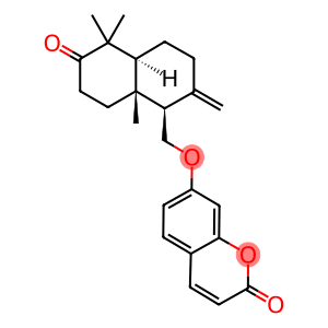 (-)-7-[[[(1R,4aβ)-Decahydro-5,5,8aα-trimethyl-2-methylene-6-oxonaphthalene]-1α-yl]methoxy]-2H-1-benzopyran-2-one