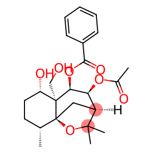 Decahydro-5a-(hydroxymethyl)-2,2,9-trimethyl-3,9a-methano-1-benzoxepine-4,5,6-triol 4-acetate 5-benzoate