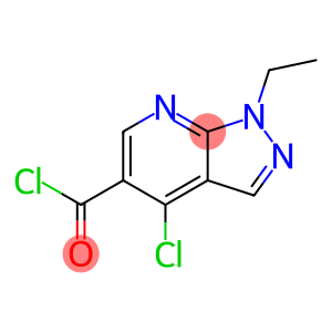 4-chloro-1-ethyl-1H-pyrazolo[3,4-b]pyridine-5-carbonyl chloride