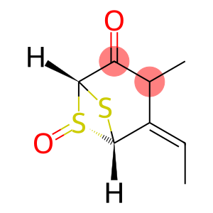 6,7-Dithiabicyclo[3.1.1]heptan-2-one, 4-ethylidene-3-methyl-, 6-oxide, (1R,4Z,5S,6S)-rel-