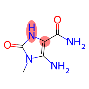 1H-Imidazole-4-carboxamide,  5-amino-2,3-dihydro-1-methyl-2-oxo-