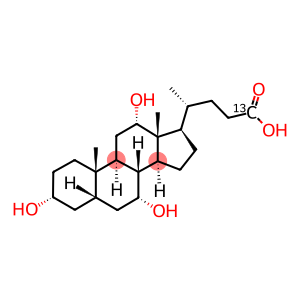 3α,7α,12α-trihydroxy-(5β)-[24-13C]cholan-24-oic acid