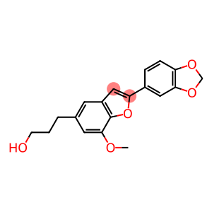 5-(3-Hydroxypropyl)-7-methoxy-2-(3,4-methylenedioxyphenyl)benzofuran