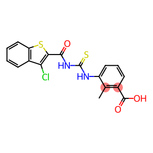 3-({[(3-chloro-1-benzothiophen-2-yl)carbonyl]carbamothioyl}amino)-2-methylbenzoic acid