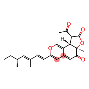 6H-Furo[2,3-h]-2-benzopyran-6,8(6aH)-dione, 9-acetyl-3-[(1E,3E,5S)-3,5-dimethyl-1,3-heptadien-1-yl]-9,9a-dihydro-6a-methyl-, (6aR,9S,9aS)-