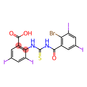 BENZOIC ACID, 2-[[[(2-BROMO-3,5-DIIODOBENZOYL)AMINO]THIOXOMETHYL]AMINO]-3,5-DIIODO-