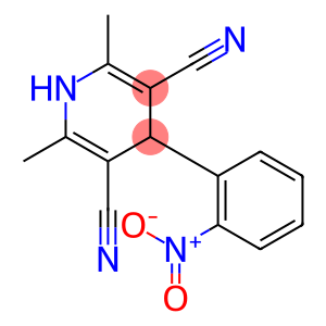 3,5-Pyridinedicarbonitrile, 1,4-dihydro-2,6-dimethyl-4-(2-nitrophenyl)-