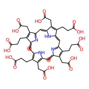 21H,23H-Porphine-2,8,12,18-tetrapropanoic acid, 3,7,13,17-tetrakis(carboxymethyl)- (9CI)