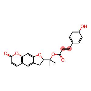 2-Propenoic acid, 3-(4-hydroxyphenyl)-, 1-(2,3-dihydro-7-oxo-7H-furo[3,2-g][1]benzopyran-2-yl)-1-methylethyl ester, (2E)-