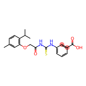 BENZOIC ACID, 3-[[[[[5-METHYL-2-(1-METHYLETHYL)PHENOXY]ACETYL]AMINO]THIOXOMETHYL]AMINO]-