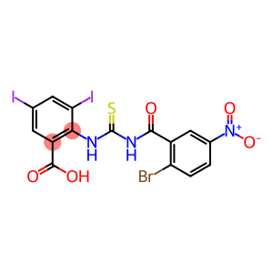 2-[[[(2-BROMO-5-NITROBENZOYL)AMINO]THIOXOMETHYL]AMINO]-3,5-DIIODO-BENZOIC ACID