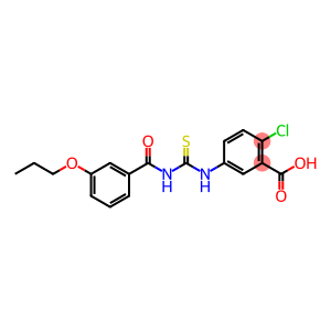 2-CHLORO-5-[[[(3-PROPOXYBENZOYL)AMINO]THIOXOMETHYL]AMINO]-BENZOIC ACID