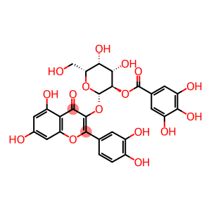 4H-1-benzopyran-4-one, 2-(3,4-dihydroxyphenyl)-5,7-dihydroxy-3-[[2-O-(3,4,5-trihydroxybenzoyl)-beta-D-galactopyranosyl]oxy]-