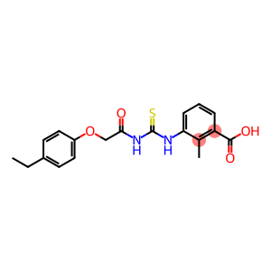 3-[[[[(4-ETHYLPHENOXY)ACETYL]AMINO]THIOXOMETHYL]AMINO]-2-METHYL-BENZOIC ACID