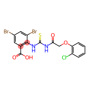 3,5-DIBROMO-2-[[[[(2-CHLOROPHENOXY)ACETYL]AMINO]THIOXOMETHYL]AMINO]-BENZOIC ACID