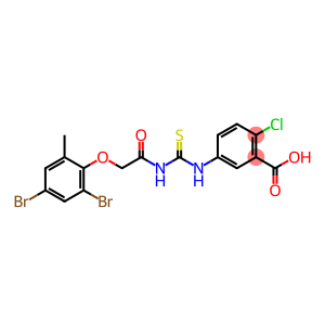 BENZOIC ACID, 2-CHLORO-5-[[[[(2,4-DIBROMO-6-METHYLPHENOXY)ACETYL]AMINO]THIOXOMETHYL]AMINO]-