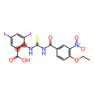 BENZOIC ACID, 2-[[[(4-ETHOXY-3-NITROBENZOYL)AMINO]THIOXOMETHYL]AMINO]-3,5-DIIODO-