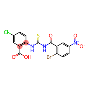 2-[[[(2-BROMO-5-NITROBENZOYL)AMINO]THIOXOMETHYL]AMINO]-5-CHLORO-BENZOIC ACID