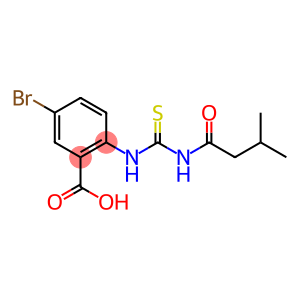 BENZOIC ACID, 5-BROMO-2-[[[(3-METHYL-1-OXOBUTYL)AMINO]THIOXOMETHYL]AMINO]-