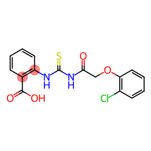 BENZOIC ACID, 2-[[[[(2-CHLOROPHENOXY)ACETYL]AMINO]THIOXOMETHYL]AMINO]-