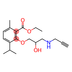 3-[2-Hydroxy-3-(2-propynylamino)propoxy]-p-cymene-2-carboxylic acid ethyl ester