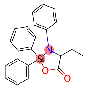 1-Oxa-3-aza-2-silacyclopentan-5-one, 4-ethyl-2,2,3-triphenyl-