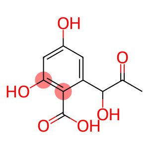 2,4-dihydroxy-6-(1-hydroxy-2-oxopropyl)benzoic acid