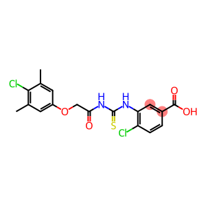 BENZOIC ACID, 4-CHLORO-3-[[[[(4-CHLORO-3,5-DIMETHYLPHENOXY)ACETYL]AMINO]THIOXOMETHYL]AMINO]-