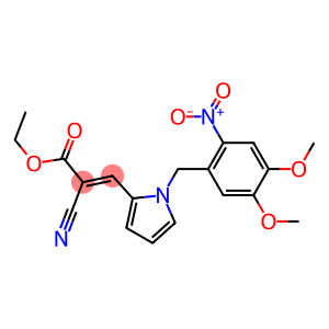 2-Propenoicacid, 2-cyano-3-[1-[(4,5-dimethoxy-2-nitrophenyl)methyl]-1H-pyrrol-2-yl]-,ethyl ester
