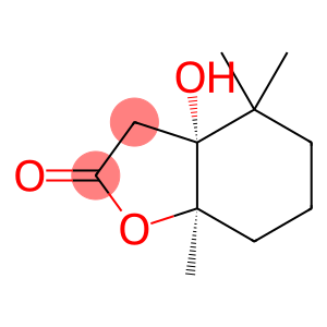 2(3H)-Benzofuranone, hexahydro-3a-hydroxy-4,4,7a-trimethyl-, (3aR,7aR)-