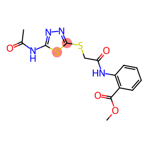 methyl 2-[({[5-(acetylamino)-1,3,4-thiadiazol-2-yl]sulfanyl}acetyl)amino]benzoate