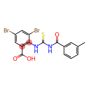 3,5-DIBROMO-2-[[[(3-METHYLBENZOYL)AMINO]THIOXOMETHYL]AMINO]-BENZOIC ACID