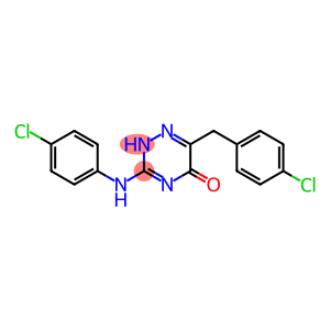 3-(4-chloroanilino)-6-[(4-chlorophenyl)methyl]-4H-1,2,4-triazin-5-one