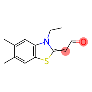 Acetaldehyde, (3-ethyl-5,6-dimethyl-2(3H)-benzothiazolylidene)- (9CI)