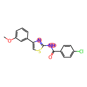 4-chloro-N-[4-(3-methoxyphenyl)-1,3-thiazol-2-yl]benzamide