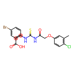 BENZOIC ACID, 5-BROMO-2-[[[[(4-CHLORO-3-METHYLPHENOXY)ACETYL]AMINO]THIOXOMETHYL]AMINO]-