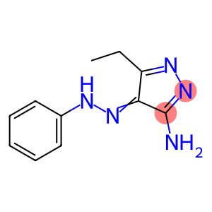 4H-Pyrazol-4-one,3-amino-5-ethyl-,phenylhydrazone(9CI)