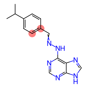 Benzaldehyde, 4-(1-methylethyl)-, 2-(9H-purin-6-yl)hydrazone