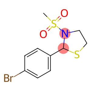 Thiazolidine, 2-(4-bromophenyl)-3-(methylsulfonyl)-