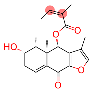 (Z)-2-Methyl-2-butenoic acid (4S)-4,4a,5,6,7,9-hexahydro-6β-hydroxy-3,4aβ,5β-trimethyl-9-oxonaphtho[2,3-b]furan-4β-yl ester