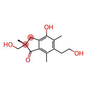 1H-Inden-1-one, 2,3-dihydro-4-hydroxy-6-(2-hydroxyethyl)-2-(hydroxymet hyl)-2,5,7-trimethyl-, (-)-