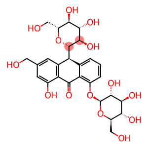 9(10H)-Anthracenone, 10-β-D-glucopyranosyl-8-(β-D-glucopyranosyloxy)-1-hydroxy-3-(hydroxymethyl)-, (10S)-