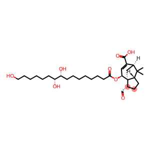 (3S)-3α-Formyl-2,3,4,7,8,8aβ-hexahydro-4β-[[(9R,10R)-9,10,16-trihydroxy-1-oxohexadecyl]oxy]-8,8-dimethyl-1H-3aα,7α-methanoazulene-6-carboxylic acid